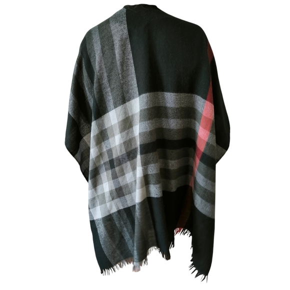 Fraas Plaid Aztec Boho Poncho - Picture 2 of 2